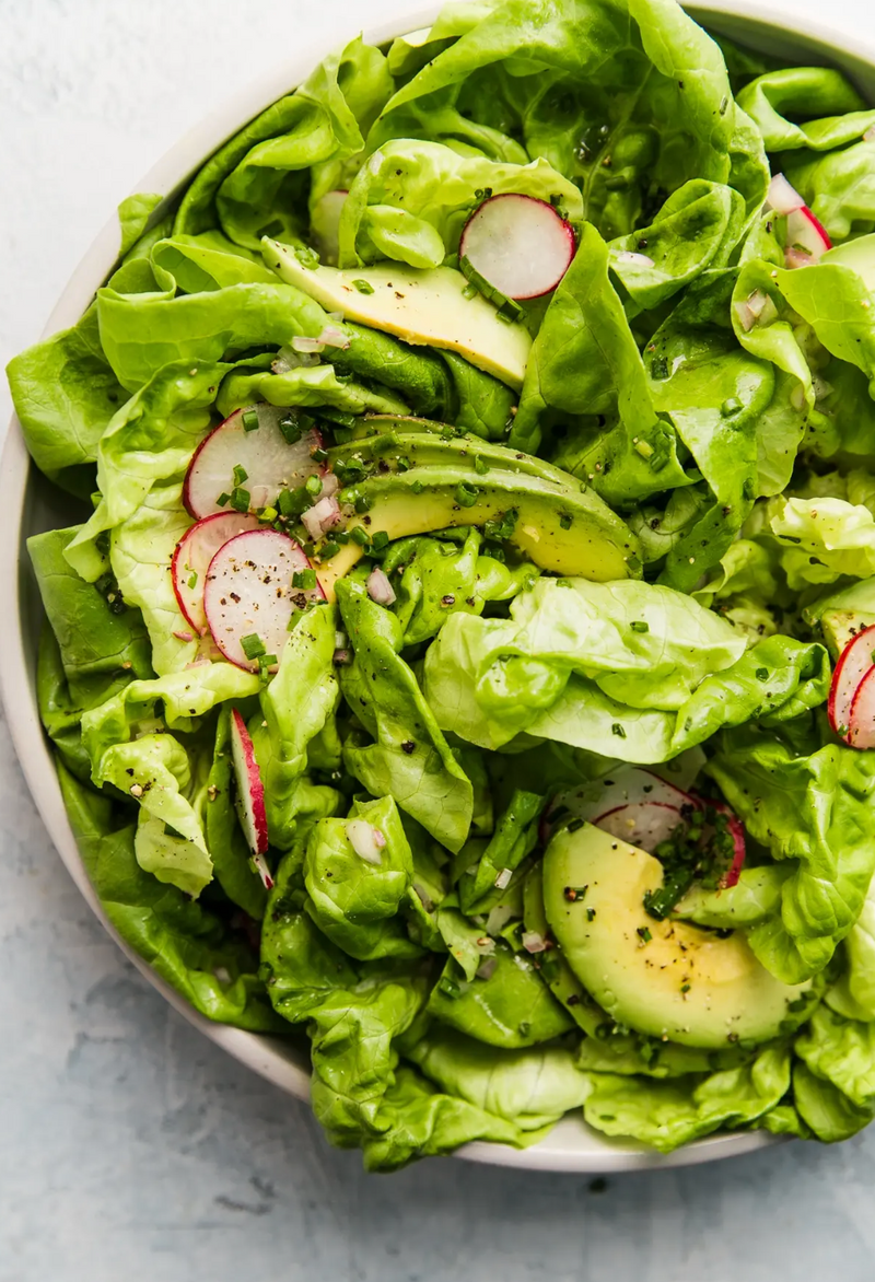 Butter Lettuce Salad with Avocado and Champagne Vinaigrette